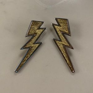 Mignonne Gavigan Lightening Bolt gold earrings